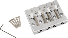 Load image into Gallery viewer, Fender® HiMass™ 4-String Bass Bridge Assembly With Brass Saddles