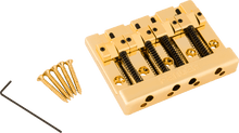 Load image into Gallery viewer, Fender® HiMass™ 4-String Bass Bridge Assembly With Brass Saddles