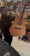 Load image into Gallery viewer, Simon Godin at JJ Music Sales signing a Seagull S6 collection with TRIC Case that we are raffling off for FREE.