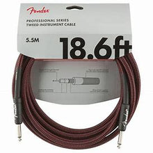 Charger l'image dans la galerie, CÂBLE D'INSTRUMENT EN TWEED ROUGE DE 18,6 PIEDS DE LA SÉRIE PROFESSIONNELLE