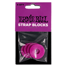 Charger l'image dans la galerie, Ernie Ball Strap Blocks - Lot de 4 - Noir/Rouge