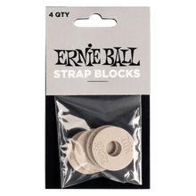 Charger l'image dans la galerie, Ernie Ball Strap Blocks - Lot de 4 - Noir/Rouge