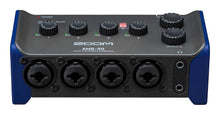 Charger l'image dans la galerie, Zoom AMS-44 USB audio interface with 4 XLR/TRS combo inputs, direct monitoring, loopback, and dual headphone outputs.
