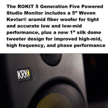 Charger l'image dans la galerie, KRK RP5-G5 Rokit Generation 5 Active Studio Monitors - 5" (NEW!) with Protective Speaker Grilles