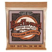Load image into Gallery viewer, Ernie Ball 2143/3543 Custom Medium Earthwood Phosphor Bronze Acoustic Guitar Strings 12.5-56 Gauge