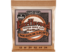 Charger l'image dans la galerie, ERNIE BALL 2146 CORDES DE GUITARE ACOUSTIQUE EARTHWOOD MEDIUM LIGHT PHOSPHOR BRONZE - JAUGE 12-54