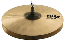 Load image into Gallery viewer, SABIAN 11402XCN 14 inch HHX Complex Medium Hi Hat Cymbals showing raw bell and hammered finish