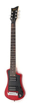 Load image into Gallery viewer, Hofner HOF-HCT-SH-DLX- R-O Deluxe Shorty Electric Travel Guitar - Red - with Gig Bag