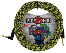 Charger l'image dans la galerie, Pig Hog 20FT Right Angle Instrument Cable – Shielded Durable Guitar/Instrument Lead