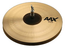Load image into Gallery viewer, SABIAN 21401XC 14 inch AAX Thin Hi Hat Cymbals with visible hammering and mounting hardware