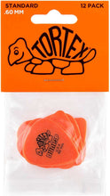 Charger l'image dans la galerie, Dunlop Tortex Standard .60mm orange guitar picks 12-pack with textured surface and durable design
