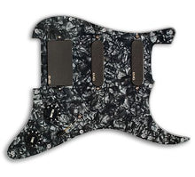 Load image into Gallery viewer, EMG Pro Series Strat Pickguard Collection SL20 Black- SLV/SLV/85 3 Ply Black Pearloid PG-(6580325187778)