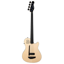 Charger l'image dans la galerie, Godin 050796 A4 Ultra Natural fretless acoustic electric bass guitar with semi-gloss natural spruce top and maple neck