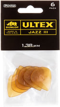 Charger l'image dans la galerie, Médiators Jim Dunlop Ultex Jazz III - 1,38 mm, lot de 6