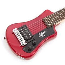 Charger l'image dans la galerie, Hofner HOF-HCT-SH-R-O Shorty Electric Travel Guitar Red w Gig Bag