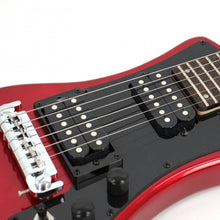 Load image into Gallery viewer, Hofner HOF-HCT-SH-DLX- R-O Deluxe Shorty Electric Travel Guitar - Red - with Gig Bag