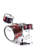 Load image into Gallery viewer, De Rosa USA 3 piece 16 inch kids junior drum set with birch wood shells and metal hardware