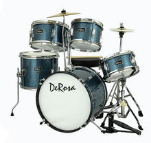 Load image into Gallery viewer, De Rosa USA 5 piece 16" kid's junior drum set with birch wood shells and adjustable hardware