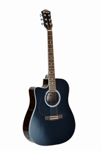Charger l'image dans la galerie, Glen Burton acoustic-electric guitar black dreadnought cutaway left handed