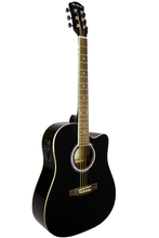 Charger l'image dans la galerie, Glen Burton USA Deluxe black acoustic-electric guitar with cutaway and active 4 band EQ system