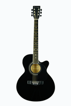 Charger l'image dans la galerie, Huntington USA thin line dreadnought cutaway acoustic guitar black basswood body