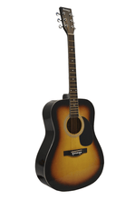 Charger l'image dans la galerie, Huntington USA Dreadnought Guitar full size 41-inch steel string acoustic guitar with sunburst finish and dreadnought body style