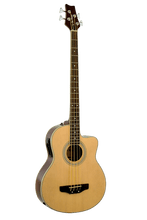Charger l'image dans la galerie, De Rosa USA 4-string acoustic electric bass guitar with cutaway, spruce top, mahogany neck, and rosewood fingerboard