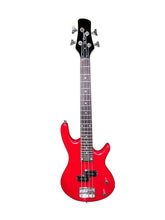 Load image into Gallery viewer, Glen Burton De Rosa junior 1/2 size electric bass guitar in red with P-style pickup and rosewood fingerboard