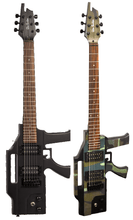 Load image into Gallery viewer, Glen Burton USA AK47 machine gun shaped electric guitar with dual humbuckers and black anodized hardware