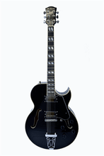 Charger l'image dans la galerie, Glen Burton USA Chicago 775 hollow body electric jazz guitar in black with rosewood fingerboard and humbucker pickups