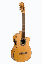 Load image into Gallery viewer, Huntington USA Deluxe classical cutaway acoustic electric guitar with spruce top and rosewood fingerboard