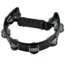 Charger l'image dans la galerie, TAMB Half-Moon Plastic Tambourine with 16 double-row stainless steel jingles and cushioned grip