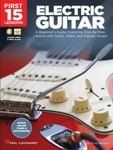 Load image into Gallery viewer, FIRST 15 LESSONS – ELECTRIC GUITAR-(6896357212354)