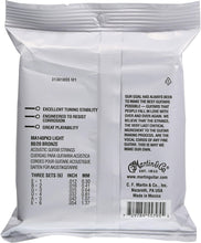 Charger l'image dans la galerie, MARTIN MA140PK3 LIGHT PACK DE 3 CORDES GUITARE AUTHENTIC ACOUSTIC SP® BRONZE PHOSPHORE