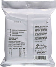 Load image into Gallery viewer, MARTIN MA140PK3 LIGHT 3 PACK AUTHENTIC ACOUSTIC SP® GUITAR STRINGS PHOSPHOR BRONZE