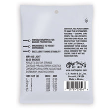 Charger l'image dans la galerie, MARTIN MA140S LIGHT 12 - 54 BRONZE 80/20 CORDES GUITARE ACOUSTIQUE AUTHENTIQUE MARQUIS® SOIE