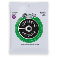 Charger l'image dans la galerie, MARTIN MA175S CUSTOM LIGHT 11 - 52 BRONZE 80/20 CORDES DE GUITARE ACOUSTIQUE AUTHENTIQUE MARQUIS® SILKED