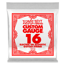Charger l'image dans la galerie, ERNIE BALL .016 PLAIN STEEL ELECTRIC OR ACOUSTIC GUITAR STRINGS-(6752755089602)