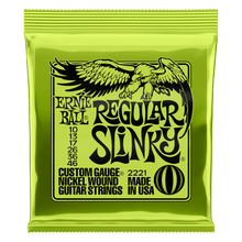Charger l'image dans la galerie, ERNIE BALL 2221 REGULAR SLINKY NICKEL WOUND ELECTRIC GUITAR STRINGS - 10-46 GAUGE-(6631443824834)