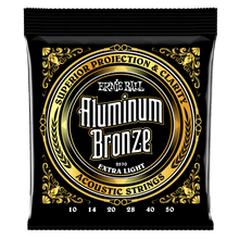 Charger l'image dans la galerie, ERNIE BALL 2570 EXTRA LIGHT ALUMINUM BRONZE ACOUSTIC GUITAR STRINGS - 10-50 GAUGE-(6634990698690)