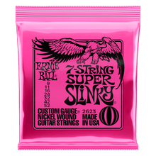 Load image into Gallery viewer, ERNIE BALL SUPER SLINKY 2623 7-STRING NICKEL WOUND ELECTRIC GUITAR STRINGS - 9-52 GAUGE-(6924707037378)