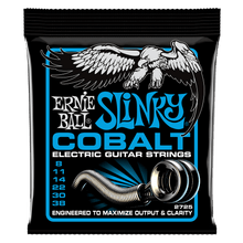 Load image into Gallery viewer, ERNIE BALL 2725 EXTRA SLINKY COBALT ELECTRIC GUITAR STRINGS - 8-38 GAUGE-(6633355182274)