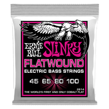Charger l'image dans la galerie, Ernie Ball 2814 Super Slinky FLATWOUND ELECTRIC BASS STRINGS - 45-100 GAUGE-(7506747064575)