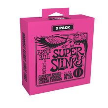 Charger l'image dans la galerie, ERNIE BALL 3223 SUPER SLINKY NICKEL WOUND ELECTRIC GUITAR STRINGS 3 PACK - 9-42 GAUGE-(6632633925826)