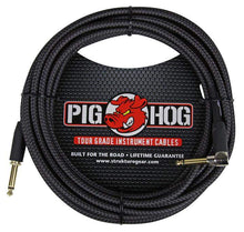 Load image into Gallery viewer, Pig Hog 20FT Right Angle Instrument Cable – Shielded Durable Guitar/Instrument Lead