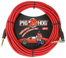 Load image into Gallery viewer, Pig Hog 20FT Right Angle Instrument Cable – Shielded Durable Guitar/Instrument Lead