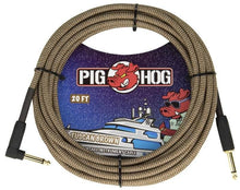 Load image into Gallery viewer, Pig Hog 20FT Right Angle Instrument Cable – Shielded Durable Guitar/Instrument Lead