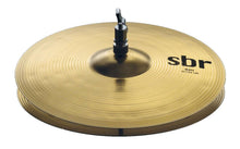 Charger l'image dans la galerie, SABIAN SBR1302 13 inch SBR Hi-Hat cymbals with hammered lathed brass surface and mounting hardware