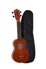 Charger l'image dans la galerie, Hula Beach USA colorful soprano ukulele with basswood body, rosewood fingerboard, geared tuners, and black gig bag