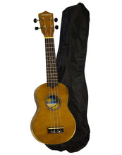 Charger l'image dans la galerie, Hula Beach USA soprano ukulele with basswood body and rosewood fingerboard including black nylon gig bag